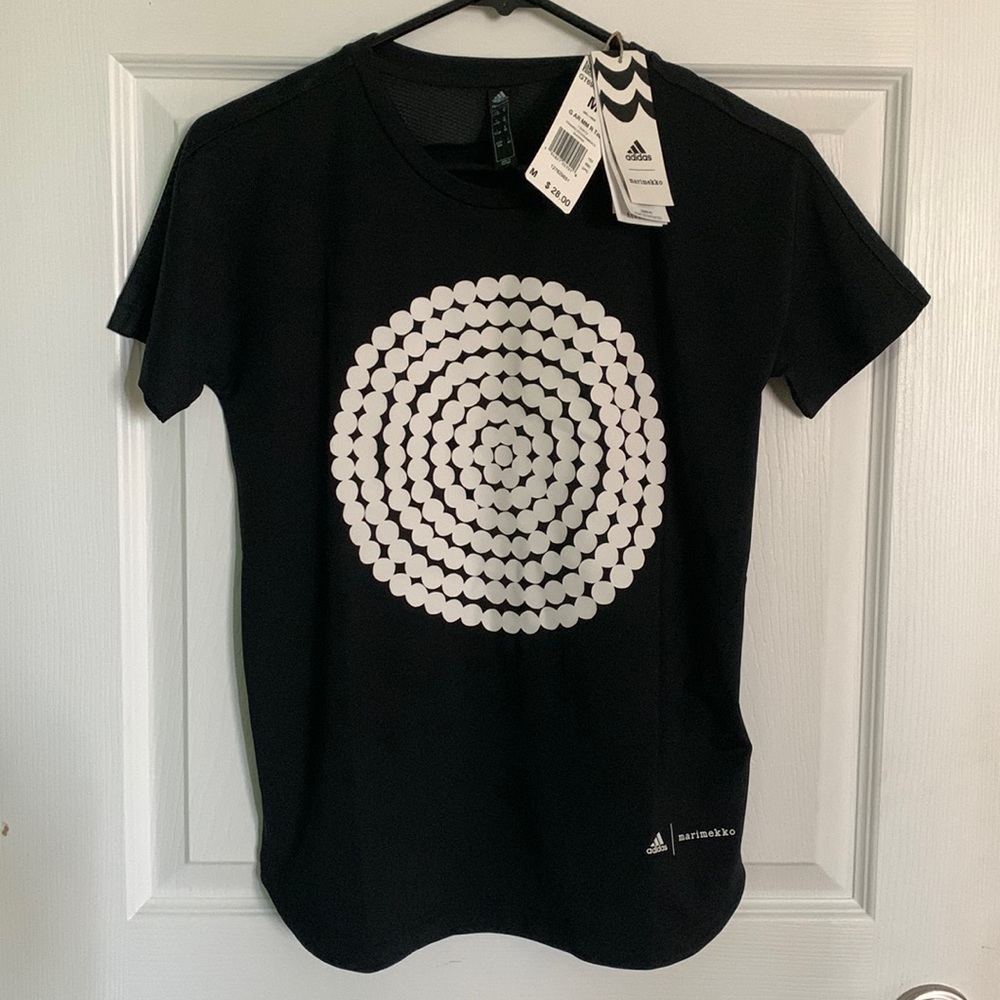 Adidas Girls Marimekko Aeroready Loose Graphic Tee New